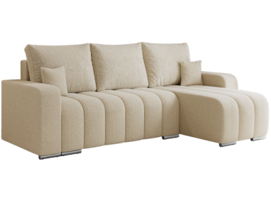 Narożnik KIRASSO L - uniwersalny - kremowy, boucle