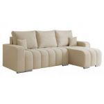 Narożnik KIRASSO L - uniwersalny - kremowy, boucle