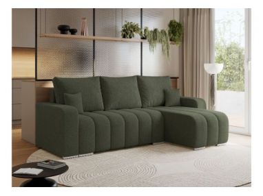 Narożnik KIRASSO L - uniwersalny - zielony, boucle