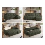 Narożnik KIRASSO L - uniwersalny - zielony, boucle