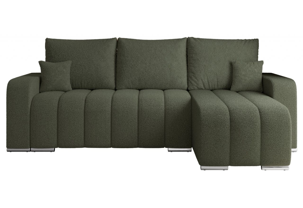 Narożnik KIRASSO L - uniwersalny - zielony, boucle