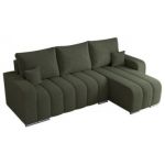 Narożnik KIRASSO L - uniwersalny - zielony, boucle