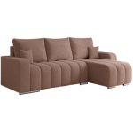 Narożnik KIRASSO L - uniwersalny - różowy, boucle