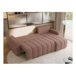 Narożnik KIRASSO L - uniwersalny - różowy, boucle