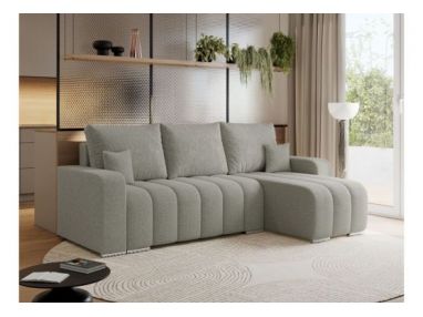 Narożnik KIRASSO L - uniwersalny - jasnoszary, boucle