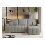 Narożnik KIRASSO L - uniwersalny - jasnoszary, boucle