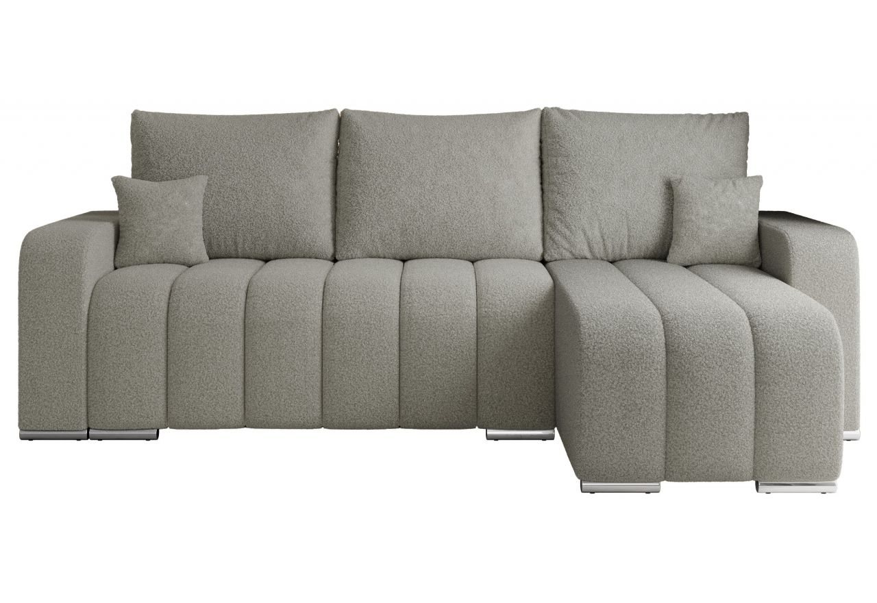 Narożnik KIRASSO L - uniwersalny - jasnoszary, boucle