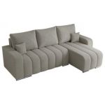 Narożnik KIRASSO L - uniwersalny - jasnoszary, boucle