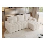 Narożnik KIRASSO L - uniwersalny - beżowy, sztruks