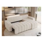 Narożnik KIRASSO L - uniwersalny - beżowy, sztruks