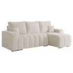 Narożnik KIRASSO L - uniwersalny - beżowy, sztruks