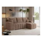 Narożnik KIRASSO L - uniwersalny - brązowy, sztruks