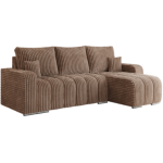 Narożnik KIRASSO L - uniwersalny - brązowy, sztruks