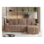 Narożnik KIRASSO L - uniwersalny - brązowy, sztruks