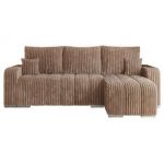 Narożnik KIRASSO L - uniwersalny - brązowy, sztruks