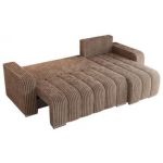 Narożnik KIRASSO L - uniwersalny - brązowy, sztruks