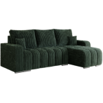 Narożnik KIRASSO L - uniwersalny - zielony, sztruks