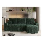 Narożnik KIRASSO L - uniwersalny - zielony, sztruks