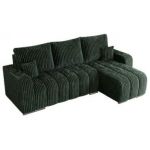 Narożnik KIRASSO L - uniwersalny - zielony, sztruks