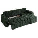 Narożnik KIRASSO L - uniwersalny - zielony, sztruks