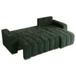 Narożnik KIRASSO L - uniwersalny - zielony, sztruks