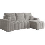 Narożnik KIRASSO L - uniwersalny - jasnoszary, sztruks