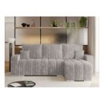 Narożnik KIRASSO L - uniwersalny - jasnoszary, sztruks