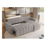 Narożnik KIRASSO L - uniwersalny - jasnoszary, sztruks