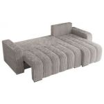 Narożnik KIRASSO L - uniwersalny - jasnoszary, sztruks