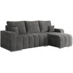 Narożnik KIRASSO L - uniwersalny - szary, sztruks