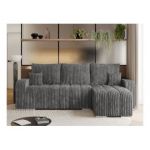 Narożnik KIRASSO L - uniwersalny - szary, sztruks