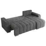 Narożnik KIRASSO L - uniwersalny - szary, sztruks