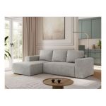 Narożnik TRENTINO L - strona lewa - jasnoszary, struktura