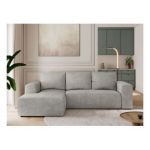 Narożnik TRENTINO L - strona lewa - jasnoszary, struktura