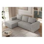 Narożnik TRENTINO L - strona lewa - jasnoszary, struktura