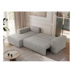 Narożnik TRENTINO L - strona lewa - jasnoszary, struktura