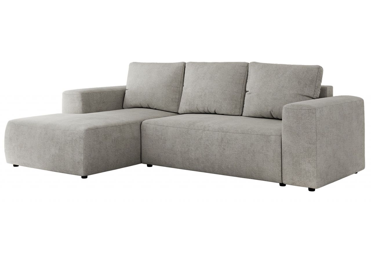 Narożnik TRENTINO L - strona lewa - jasnoszary, struktura