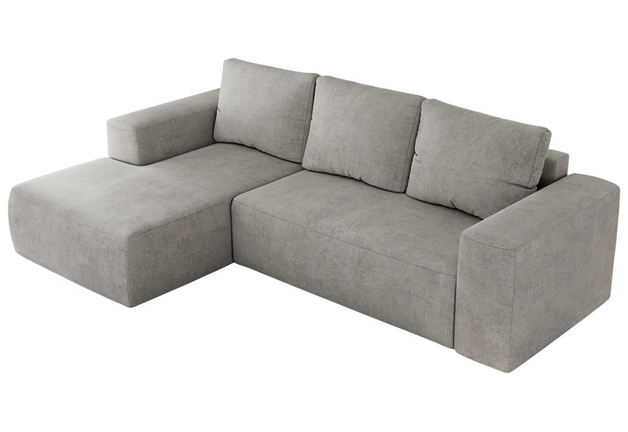 Narożnik TRENTINO L - strona lewa - jasnoszary, struktura