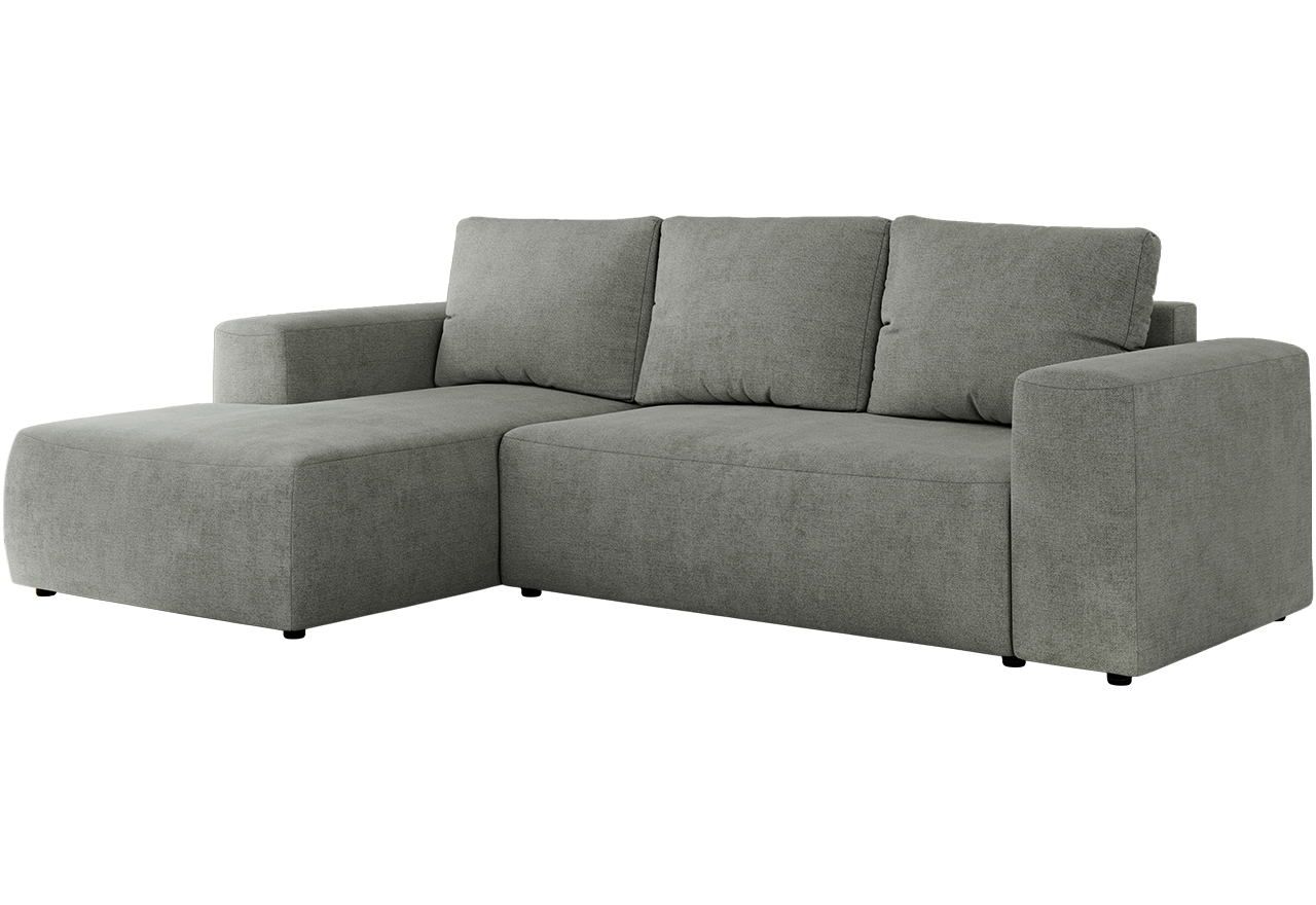 Narożnik TRENTINO L - strona lewa - szary, struktura