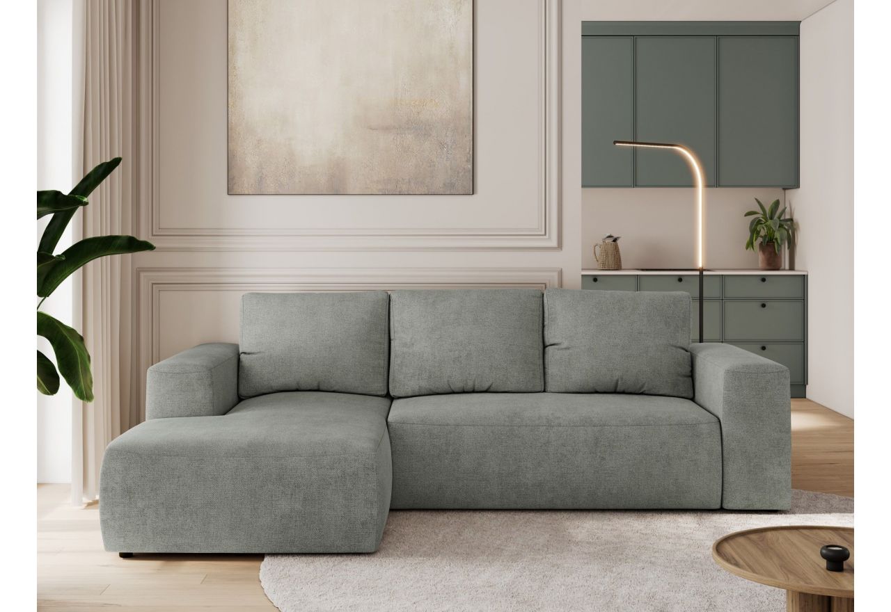 Narożnik TRENTINO L - strona lewa - szary, struktura