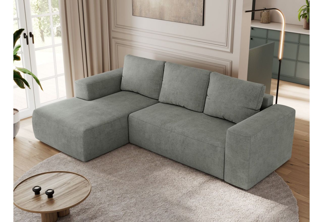 Narożnik TRENTINO L - strona lewa - szary, struktura