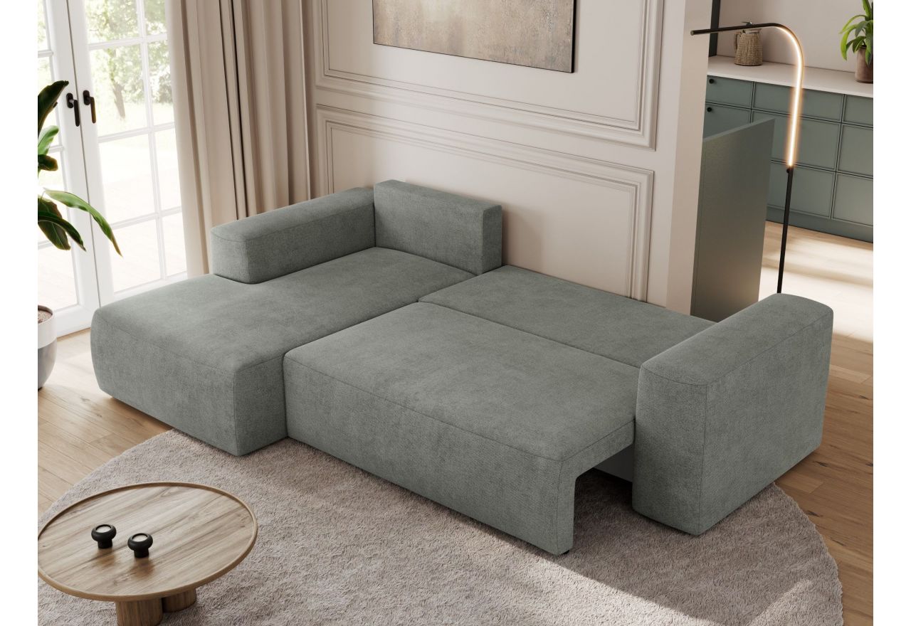 Narożnik TRENTINO L - strona lewa - szary, struktura