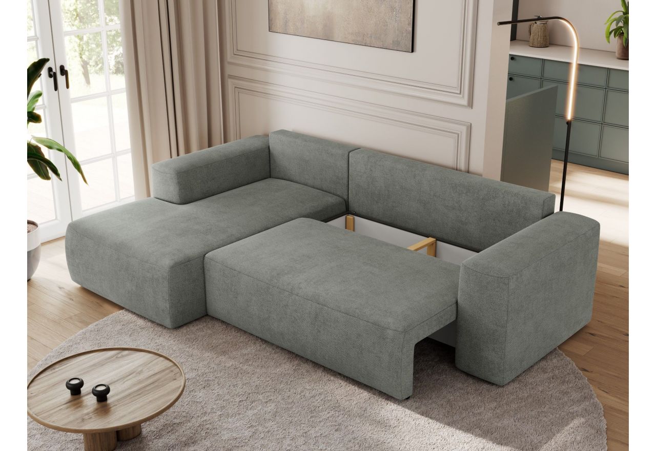 Narożnik TRENTINO L - strona lewa - szary, struktura