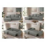 Narożnik TRENTINO L - strona lewa - szary, struktura