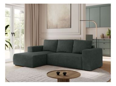 Narożnik TRENTINO L - strona lewa - ciemnoszary, struktura