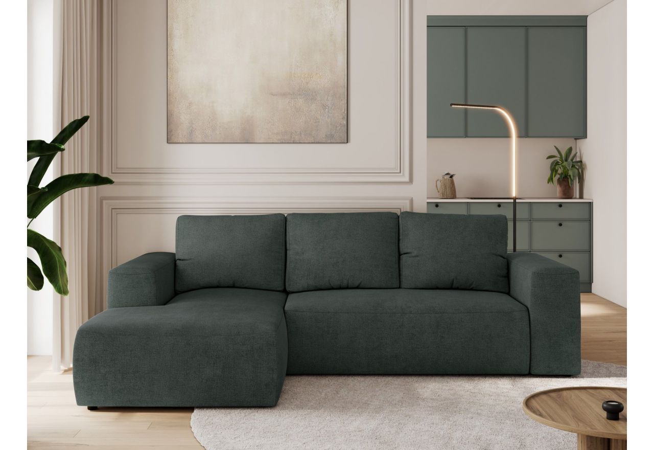 Narożnik TRENTINO L - strona lewa - ciemnoszary, struktura