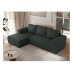 Narożnik TRENTINO L - strona lewa - ciemnoszary, struktura