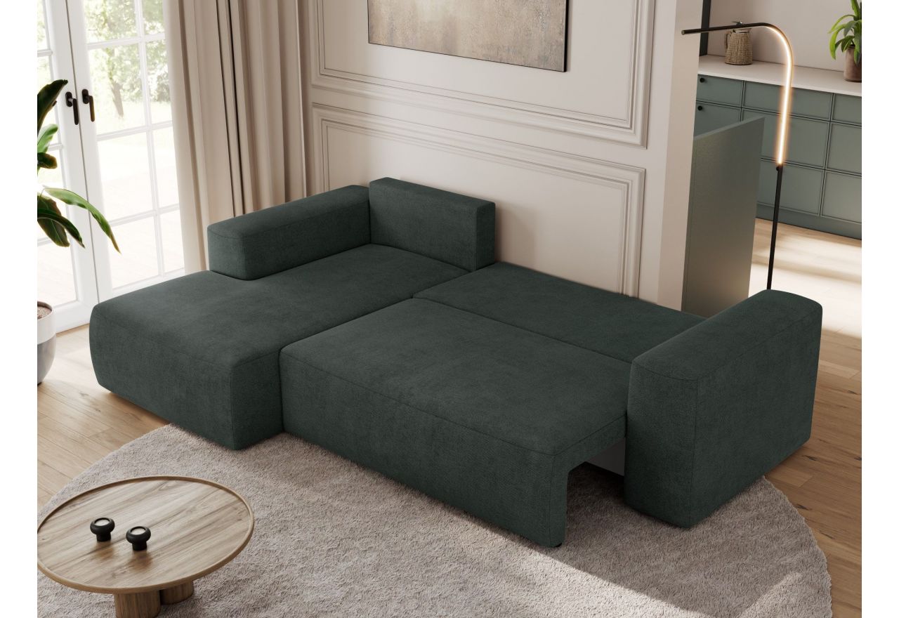 Narożnik TRENTINO L - strona lewa - ciemnoszary, struktura