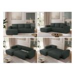 Narożnik TRENTINO L - strona lewa - ciemnoszary, struktura