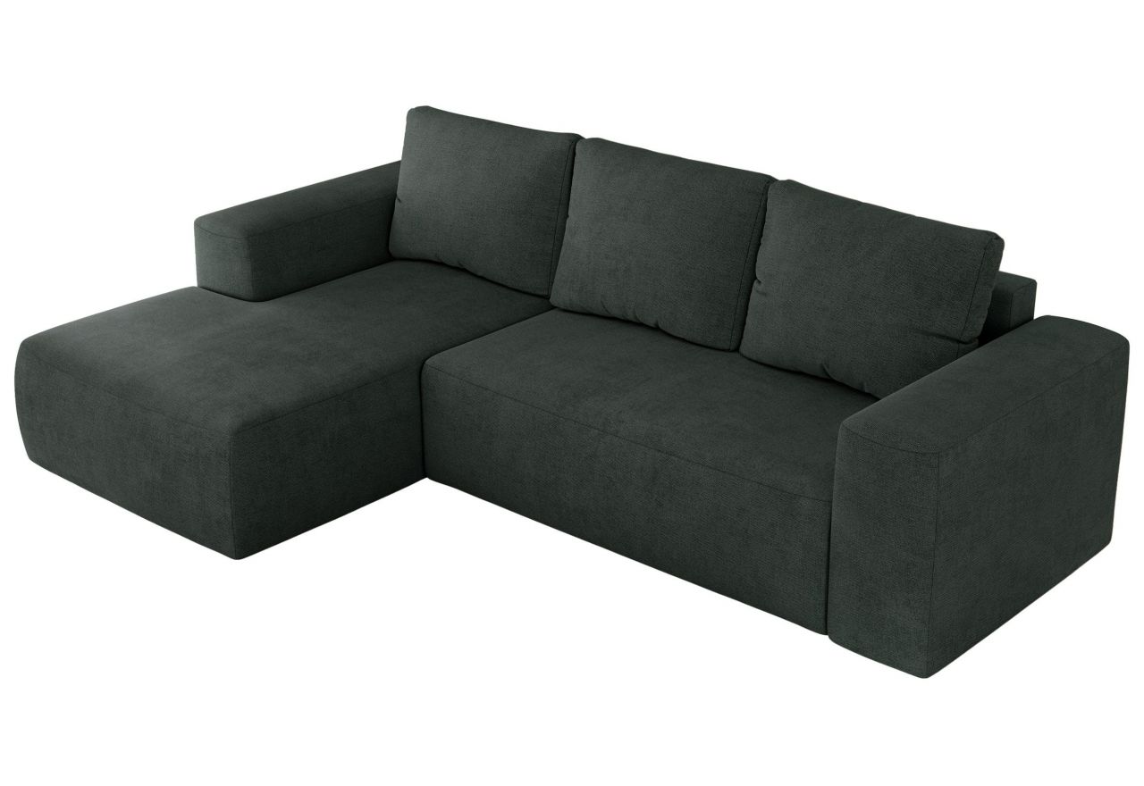 Narożnik TRENTINO L - strona lewa - ciemnoszary, struktura